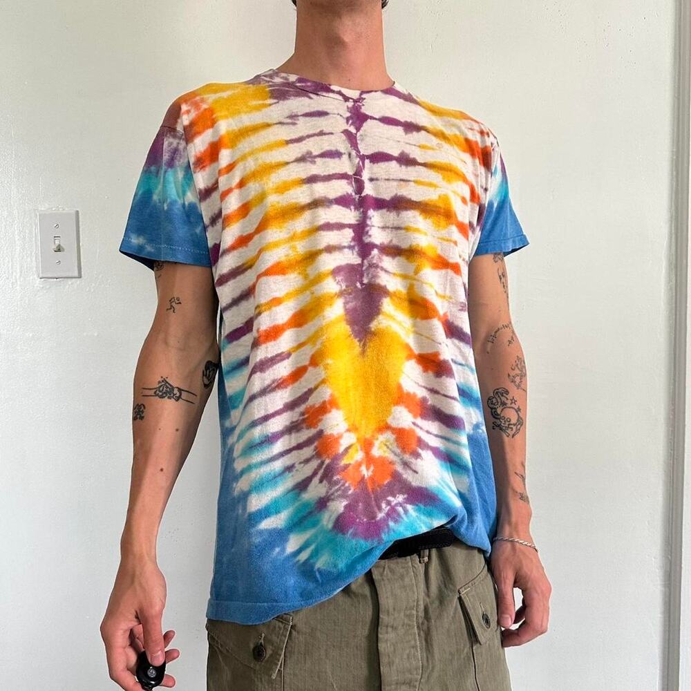 Epic Vintage 70s 80s FOTL Blank Tie Dye Cotton USA Shirt